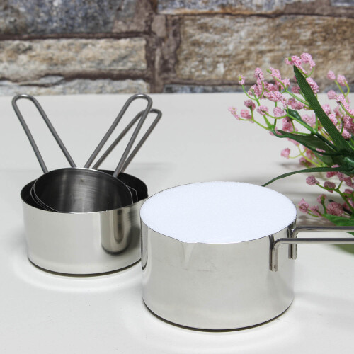 Set of 4 Stainless Steel Measuring Cups Set Kitchen Baking Cooking Loop Handle 1
