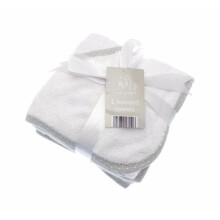 Ellie & Raff Pack of 2 White Hooded Baby Towel