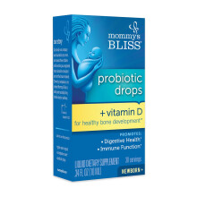 Mommy's Bliss, Gouttes Probiotiques pour Bébé + Vitamine D, Nouveau-né+, 400 UI, 0,34 fl oz (10 ml)