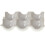 6 Piece Ceramic Kitchen Chicken Eggs Tray Case Holder Storage Container White 1