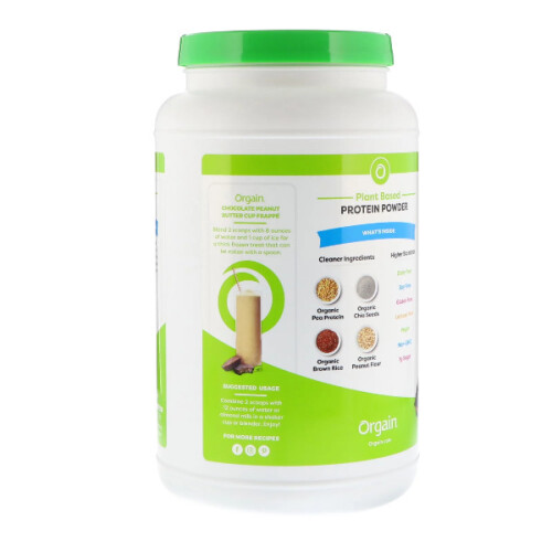 Orgain, Organic Protein Powder, Plant Based, Chocolate Peanut Butter 1
