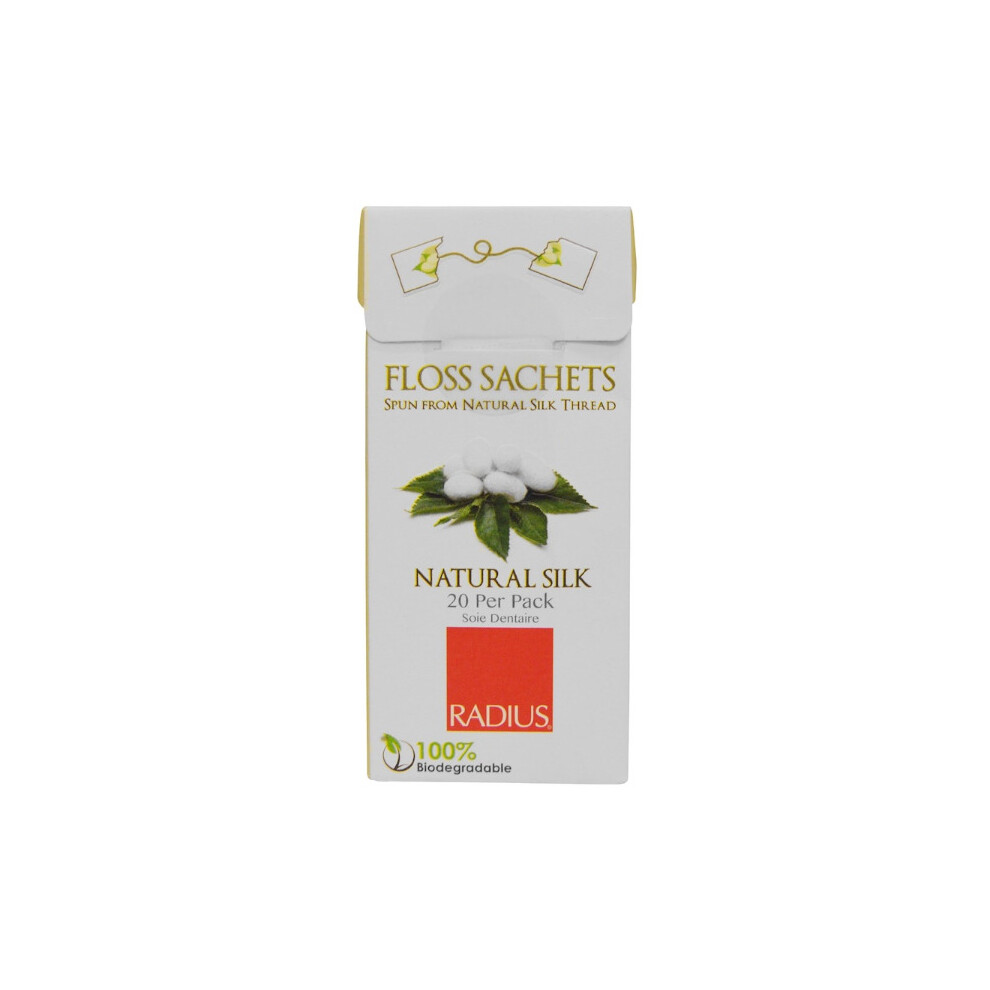 Radius , Floss Sachets, Natural Silk, 20 Per Pack
