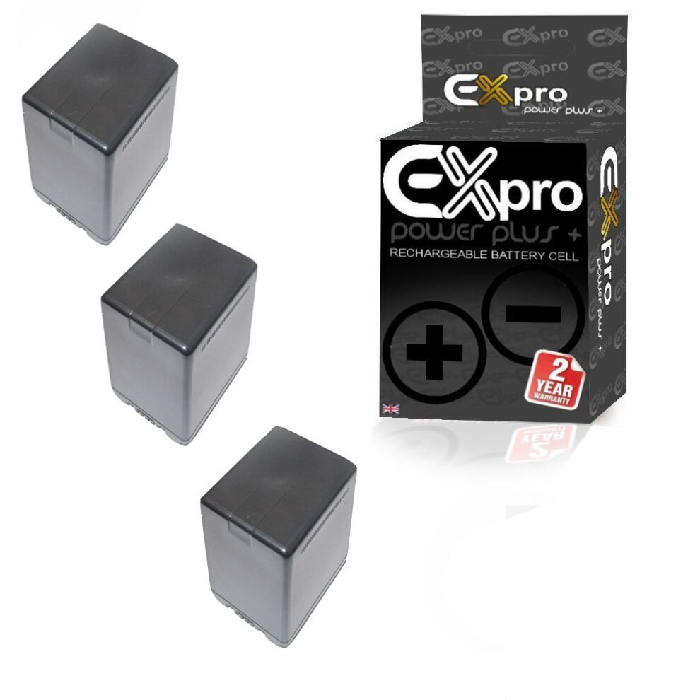 3 X Ex-Pro Battery Vw-Vbn390 Vbn390e For Panasonic Hdc-Hs900 Hs800 X900 Sd900 5055329071243