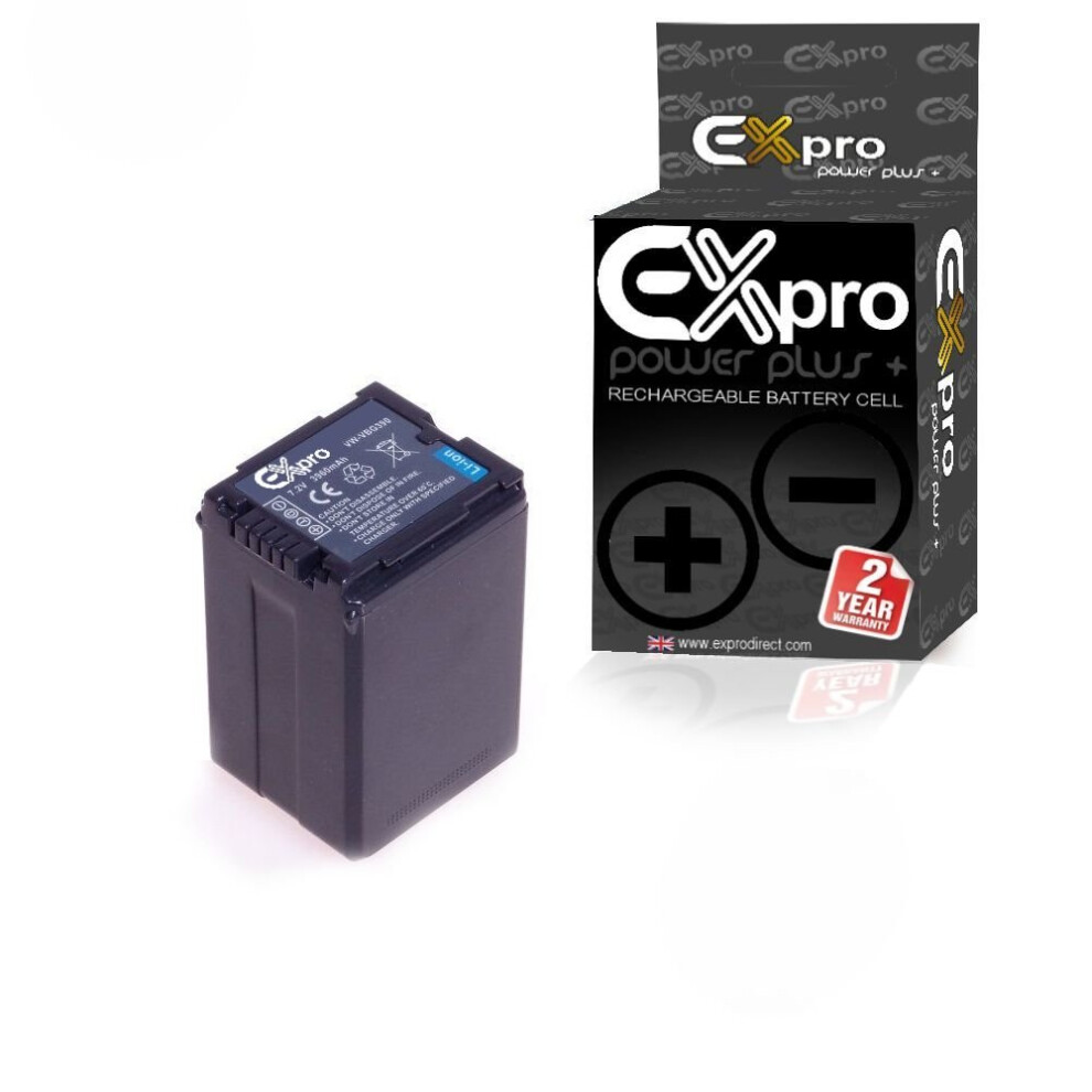 Ex-Pro Digital Camera Battery Vw-Vbg390 Vbg390e For Panasonic Hdc-Sd1 Hdc-Sd5 5055329074114