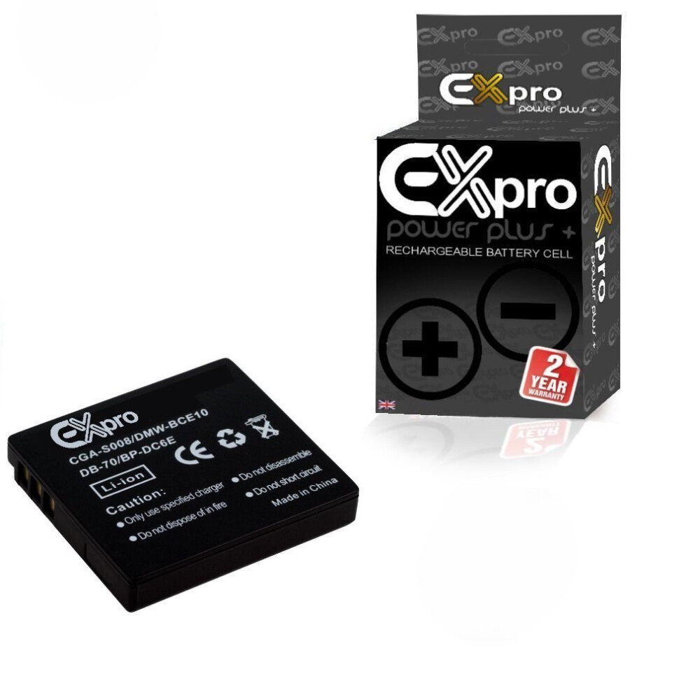 Ex-Pro Digital Camera Battery Cga-S008 Cga-S008e For Panasonic Dmc-Fx37 Dmc-Fx38 5055329072578