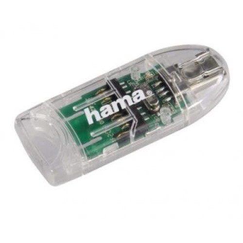 Hama Hama 8in1 USB 2.0 SD/MicroSD Card Reader transparent