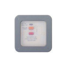 Unidade de ligação com fusíveis comutada e protegida por RCD 13A à prova de água IP66 com indicador de energia de néon