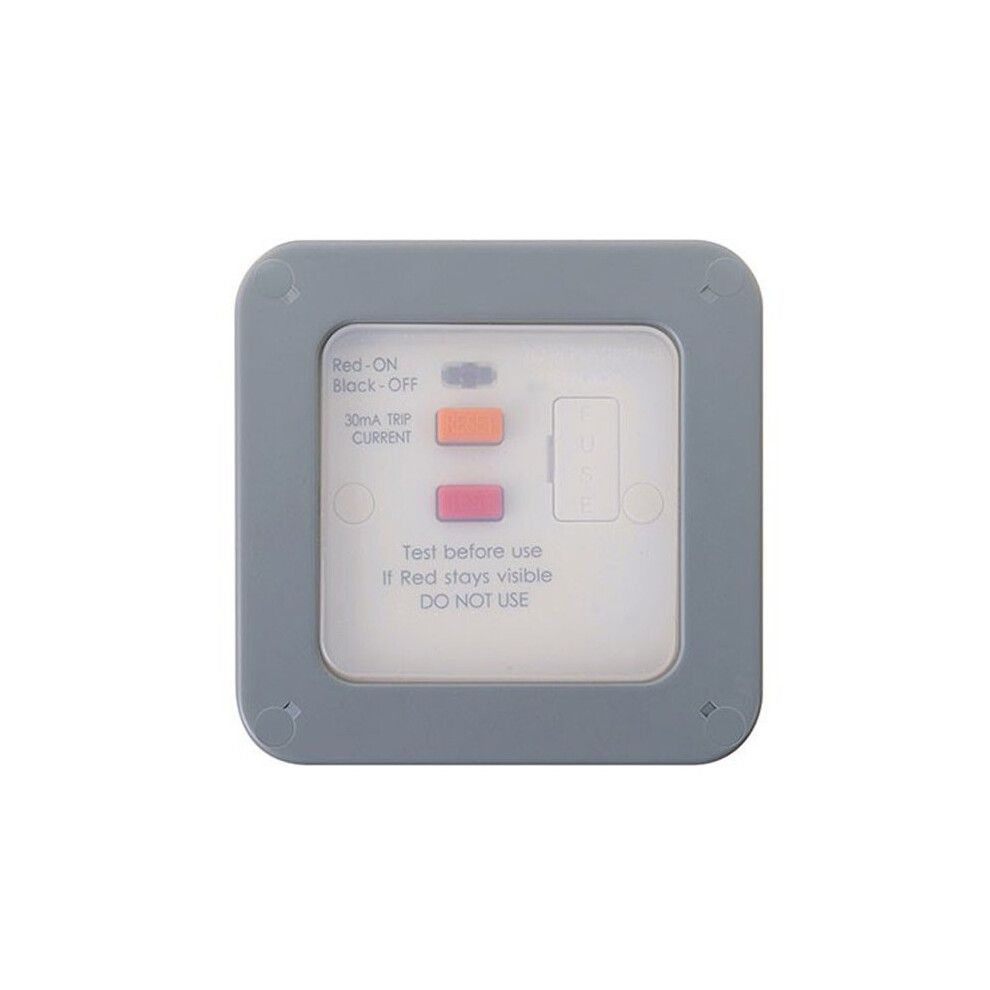 IP66 Waterproof 13A RCD Protected Switched Fused Connection Unit With Neon Power Indicator