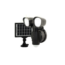 Luceco IP44 Rated Solar PIR Twin Security Light