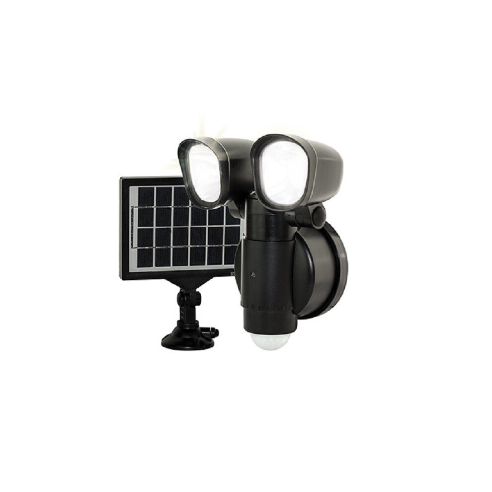 Luceco IP44 Rated Solar PIR Twin Security Light