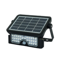 Luceco IP65 Rated Solar Guardian Floodlight with PIR, Black, 5W