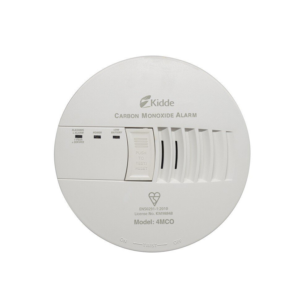 Kidde 4MCO Carbon Monoxide Alarm, Mains Powered