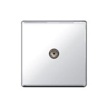 BG Nexus Flatplate Screwless 1 Gang Single Co-Axial Socket for Aerial Connection