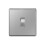 Screwless Flat Plate 10A Single Light Switch, Brushed Steel Finish 1