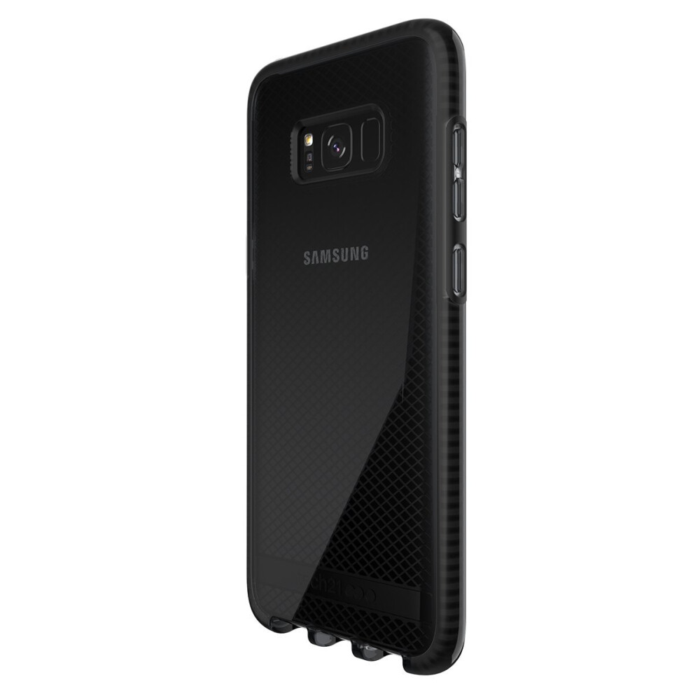 Tech21 Evo Check Ultra-Thin Lightweight Clear Phone Case Skin Galaxy S8+ Black 5055517375900