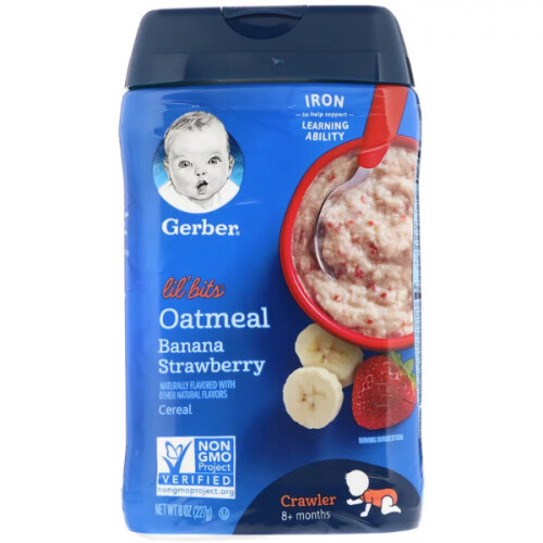 Gerber Gerber, Κριθαράκι για Παιδι, Grain & Grow, 8+ Μήνες, Κριθαράκι-Μανιτάρι-Φράουλα, 8 oz (227 g)