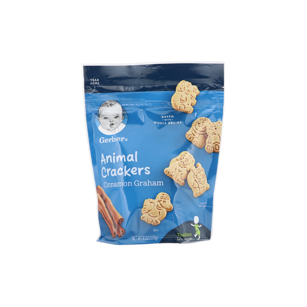 Gerber, Animal Crackers, Cinnamon Graham, 12+ Months, (170g)