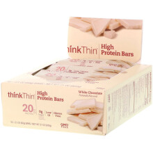 Think !, High Protein Bars, Weißer Schokoladen, 10 Bars, 2,1 oz (60 g) Jeder