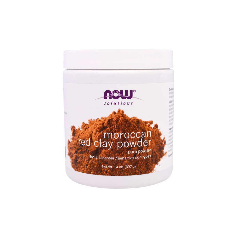 Now Foods, Moroccan Red Clay Powder, Facial Cleanser, (397g)