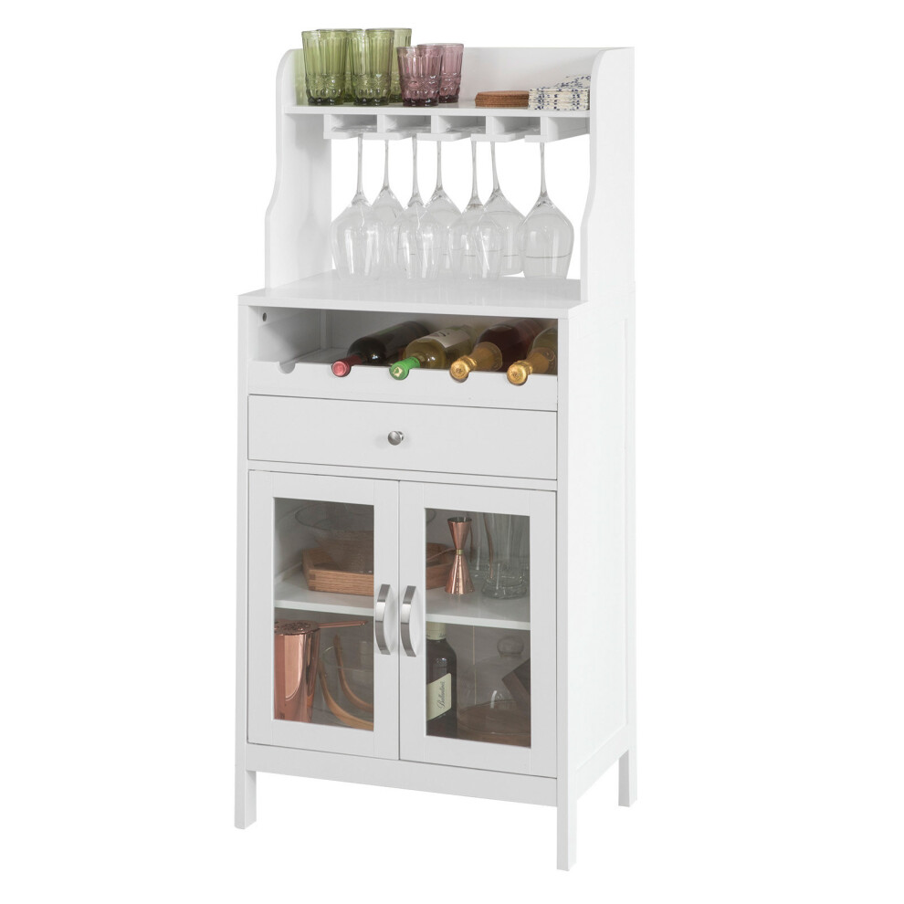 SoBuy® FSB24-W, Kitchen Dining Room Storage Cabinet Sideboard Wine Cabinet