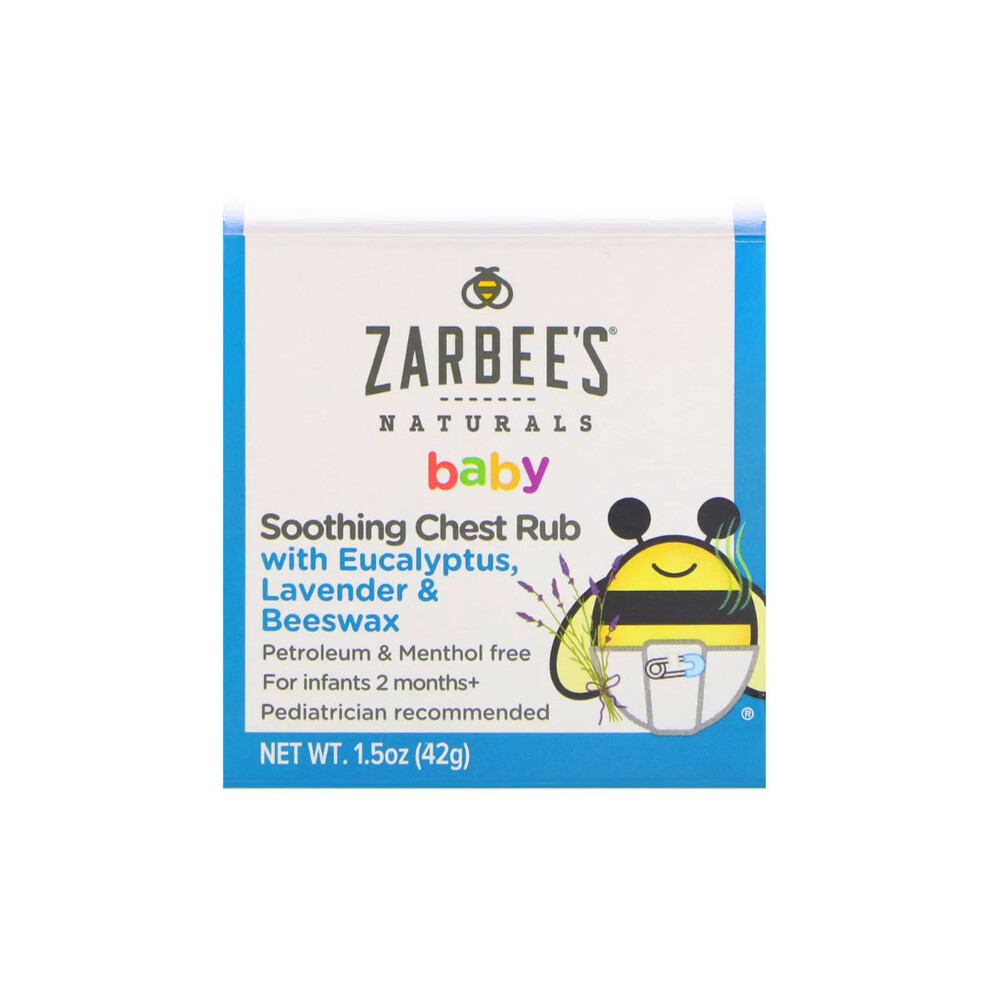 , Baby Soothing Chest Rub With Eucalyptus, & Beeswax Lavender Zarbee's