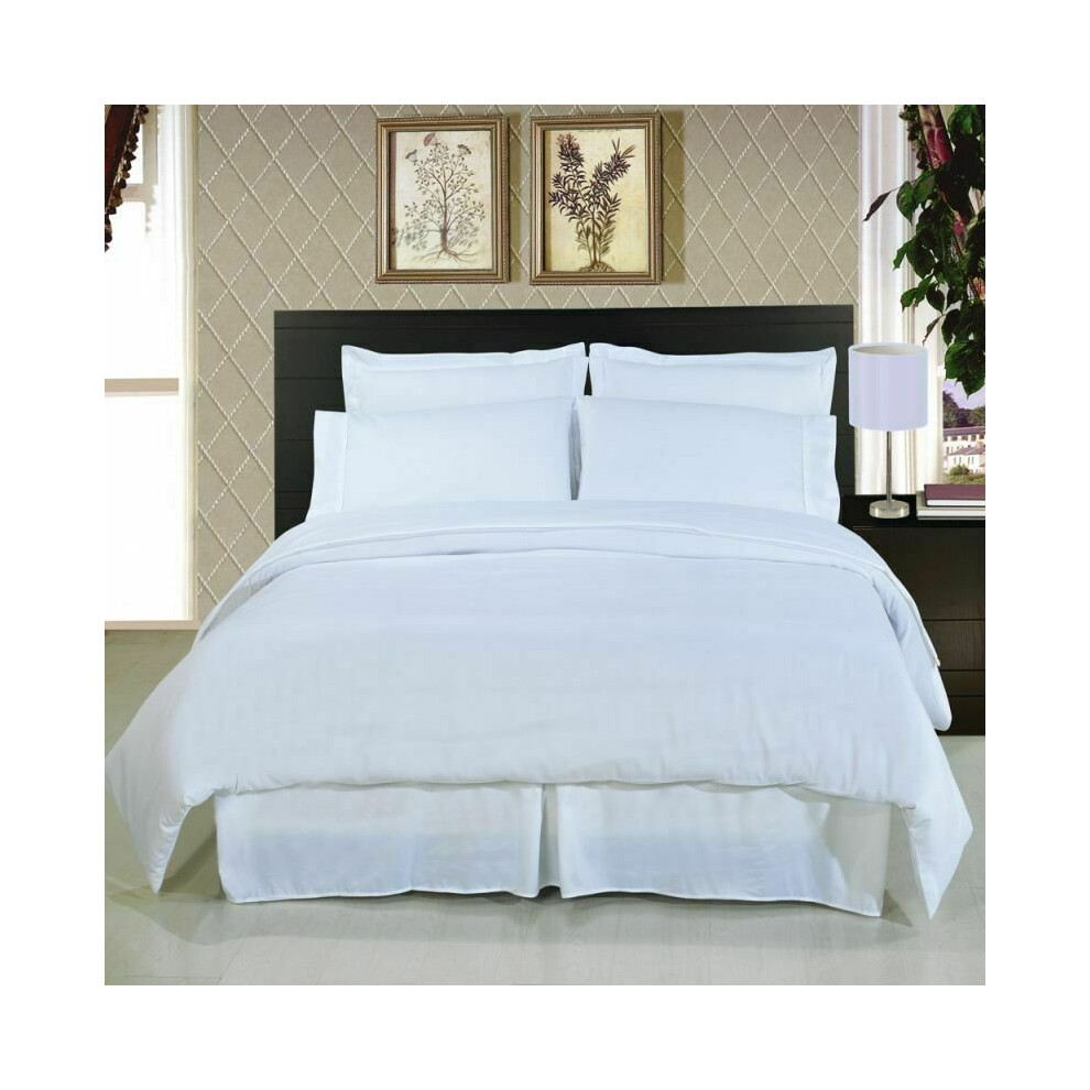 (White, Super-King) Luxury quality 100% Pure Egyptian Cotton T200 Duvet Cover with pillowcases