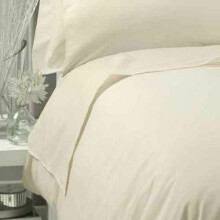 (Cream, Single) Luxury quality 100% Pure Egyptian Cotton T200 Duvet Cover with pillowcases