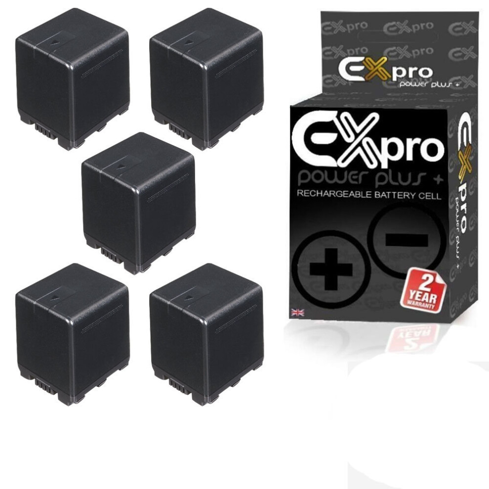 5 X Ex-Pro Camera Battery Vw-Vbn260 For Panasonic Hdc-Tm900 Hdc-Hs900 Hc-X800 5055329071472