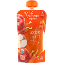 Plum Organics, Organic Baby Food, Stage 2, Apple & Carrot, (113g)