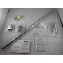 Mira Beat Universal Shower Slide Bar with Soap Dish Chrome 2.1703.018