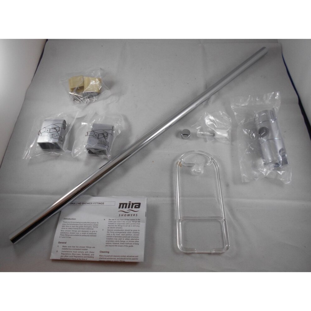 Mira Beat Universal Shower Slide Bar with Soap Dish Chrome 2.1703.018