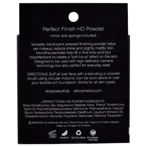e.l.f. E.L.F., Perfect Finish, HD Powder, Clear, (8g) 1
