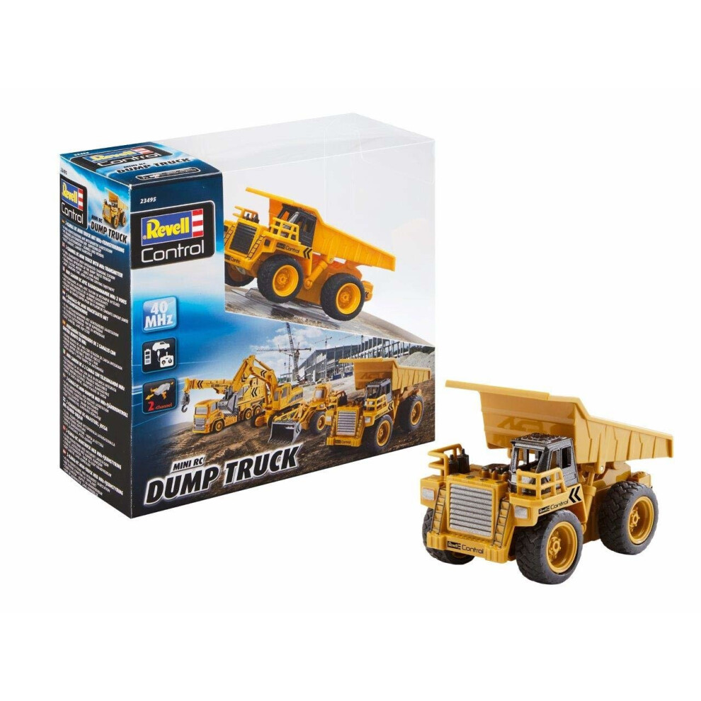 New Revell Control Mini Rc Dump Truck, Yellow 23495