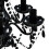 VidaXL vidaXL Black 5 Bulb Crystal Chandelier 4