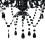 VidaXL vidaXL Black 5 Bulb Crystal Chandelier 6