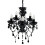 VidaXL vidaXL Black 5 Bulb Crystal Chandelier 2