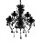 VidaXL vidaXL Black 5 Bulb Crystal Chandelier 1