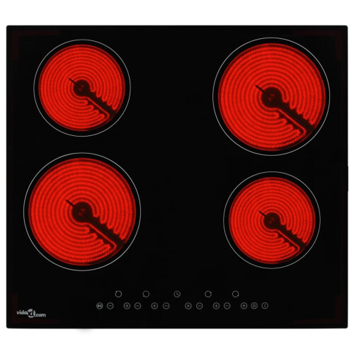 VidaXL vidaXL Ceramic Hob with 4 Burners Touch Control 6000W Kitchen Built-in Zone 2