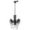 VidaXL vidaXL Black 5 Bulb Crystal Chandelier 3