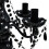 VidaXL vidaXL Black 5 Bulb Crystal Chandelier 5