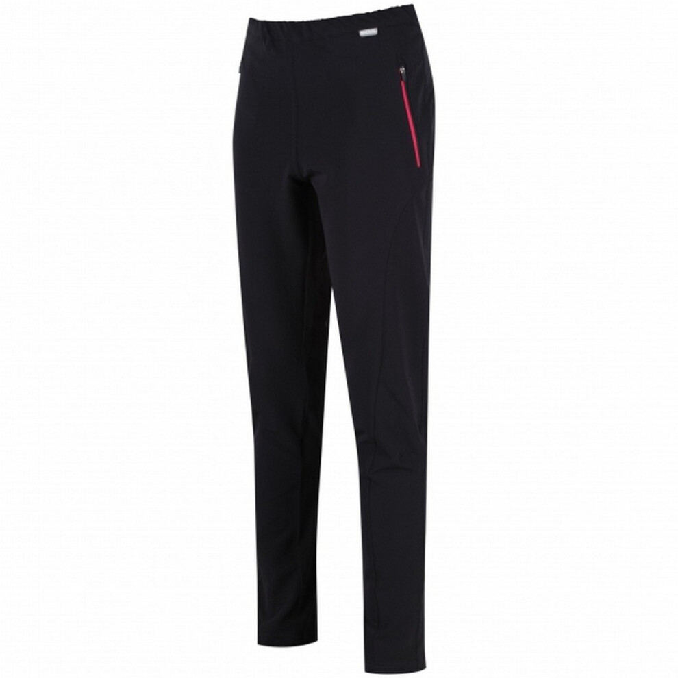 (12 Long Leg, Black) Regatta Womens/Ladies Pentre Stretch Trousers