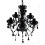 VidaXL vidaXL Black 5 Bulb Crystal Chandelier 7