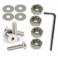 A2 Stainless Steel Socket Csk M6x40 c/w Nut,Washer & Hex Key Pack 10
