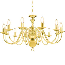 vidaXL Chandelier Golden 12x E14 Bulbs Ceiling Lamp Pendant Light Bedroom