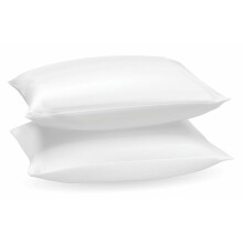 (Pack of 2) Duck FEATHER AND DOWN Pillows, Hotel Quality Anti Dust Mite 100% Cotton Cover, Hypo-Allergenic Pillows