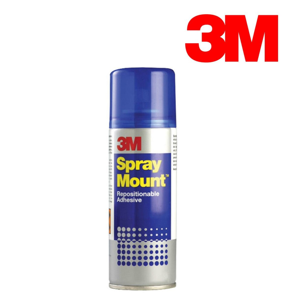 3M Spray Mount 400ml Clear Adhesive Glue Spray 400ml Non-Staining Aerosol Can