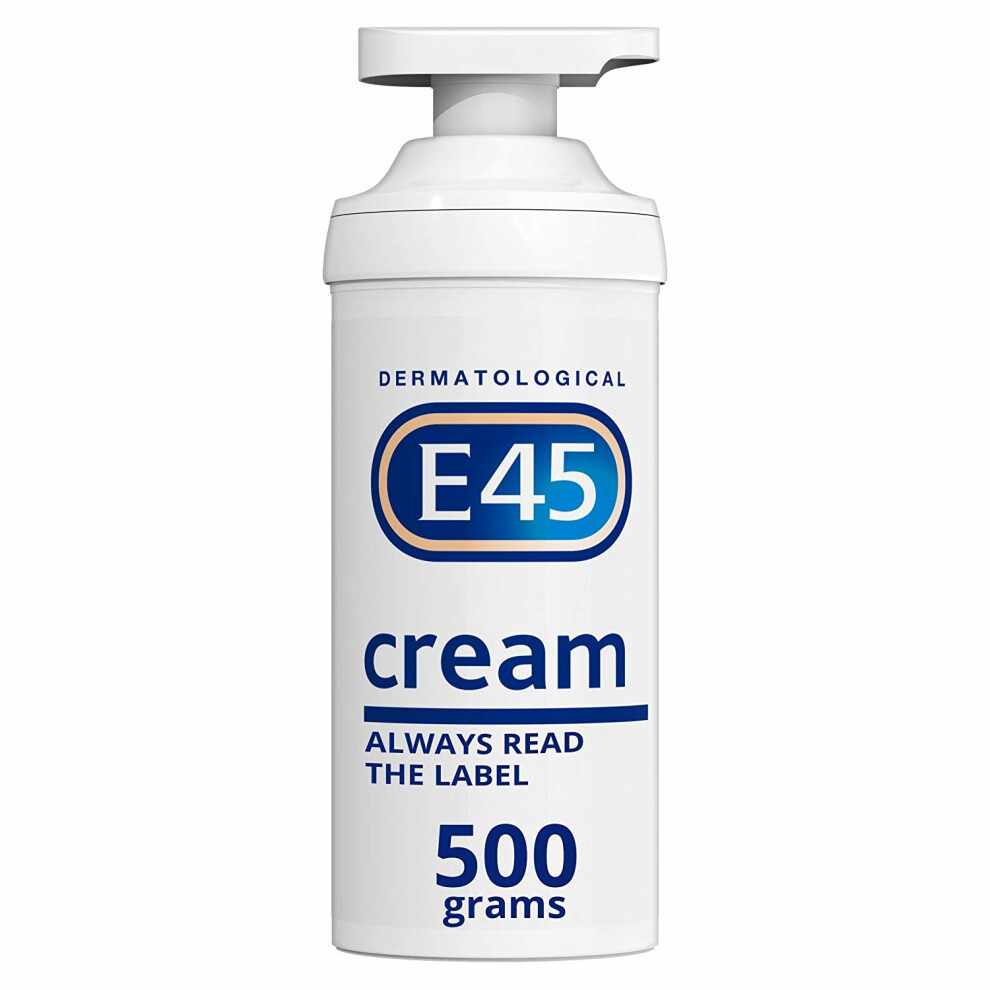 E45 Dermatological Moisturising Cream Pump, 500 g