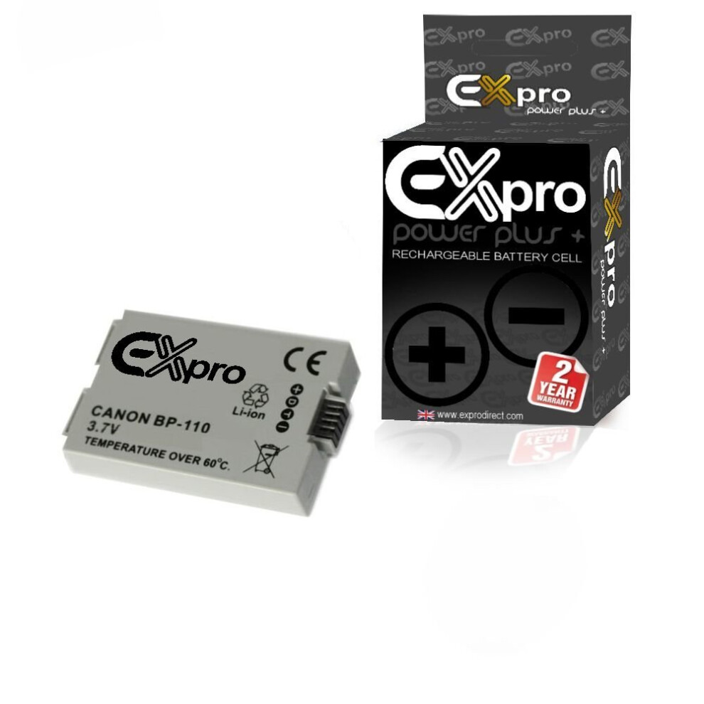 Ex-Pro Digital Camera Battery Bp-110 Bp110 For Canon Hf R28 Hf R200 Hf R205 5055329088470