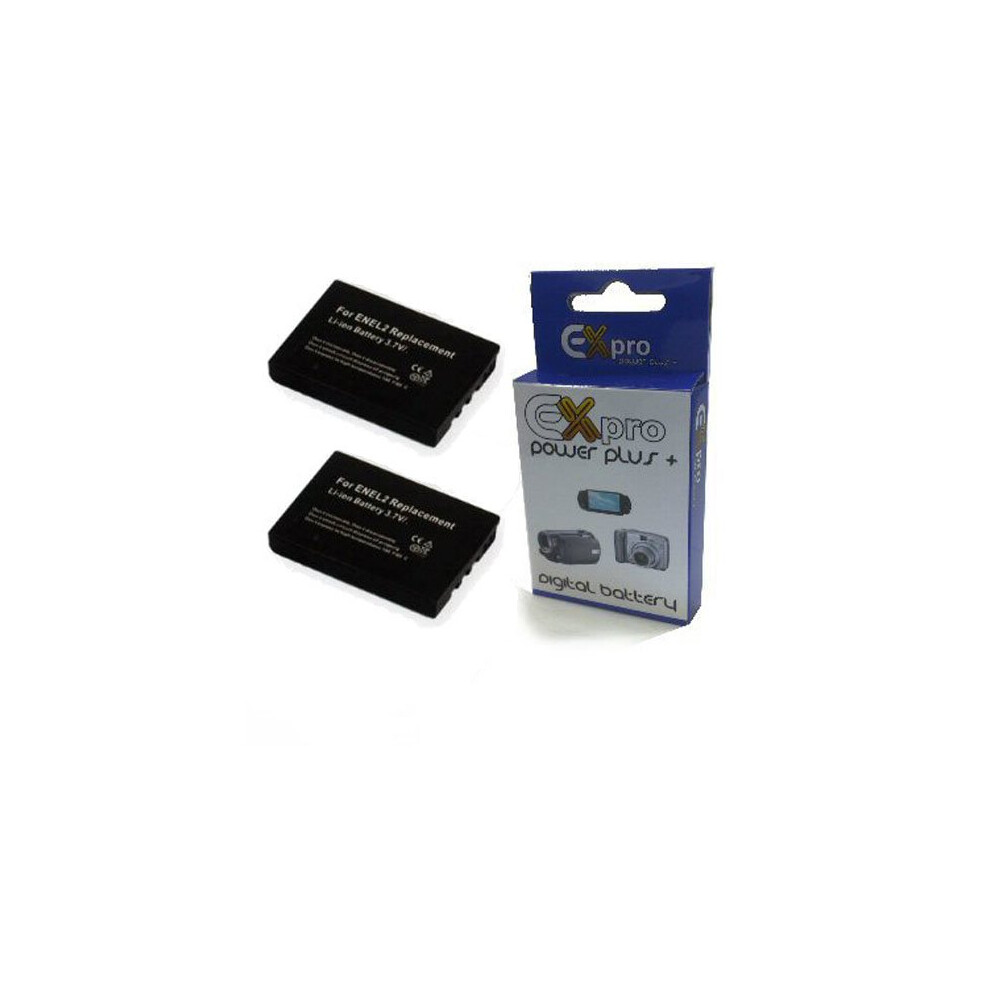Ex-Pro Nikon En-El2 Enel2 3500 2500 Sq Li-Ion 800Mah Digital Camera Battery X2 5055329075098