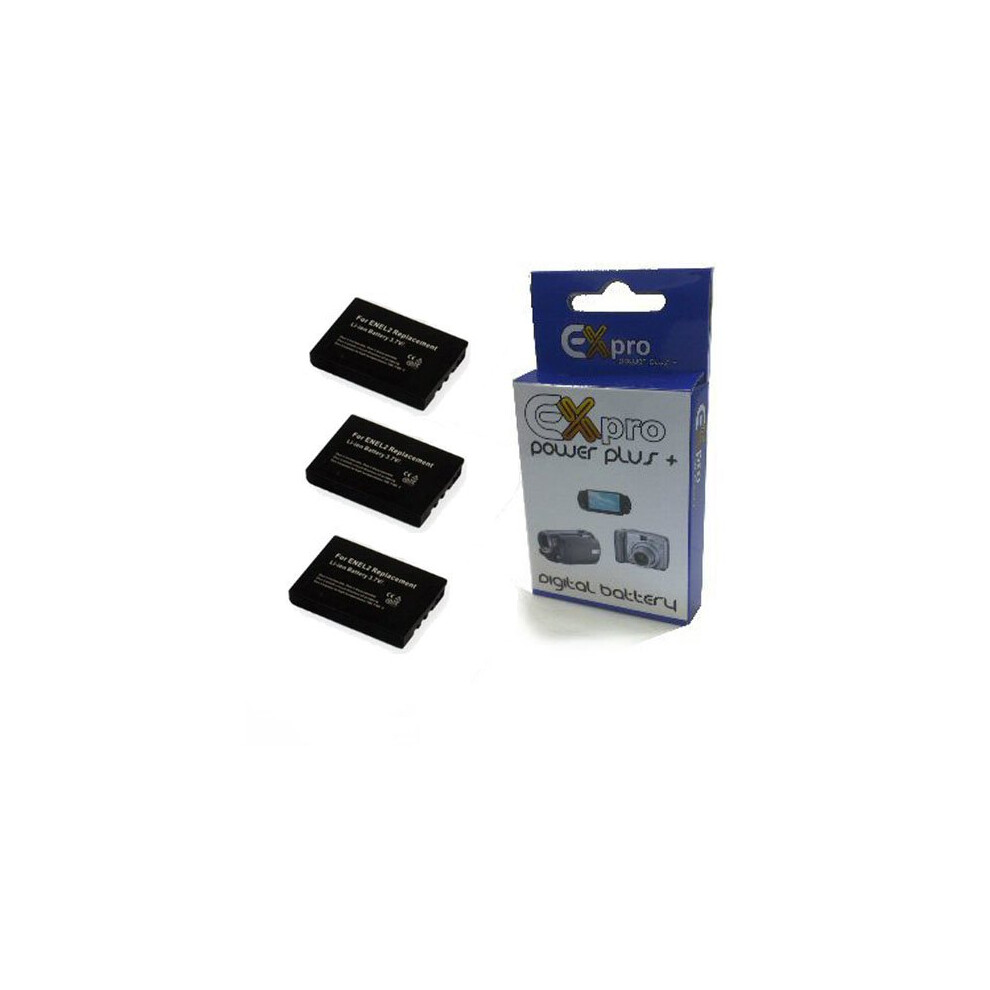 Ex-Pro Nikon En-El2 Enel2 3500 2500 Sq Li-Ion 800Mah Digital Camera Battery X3 5055329075708